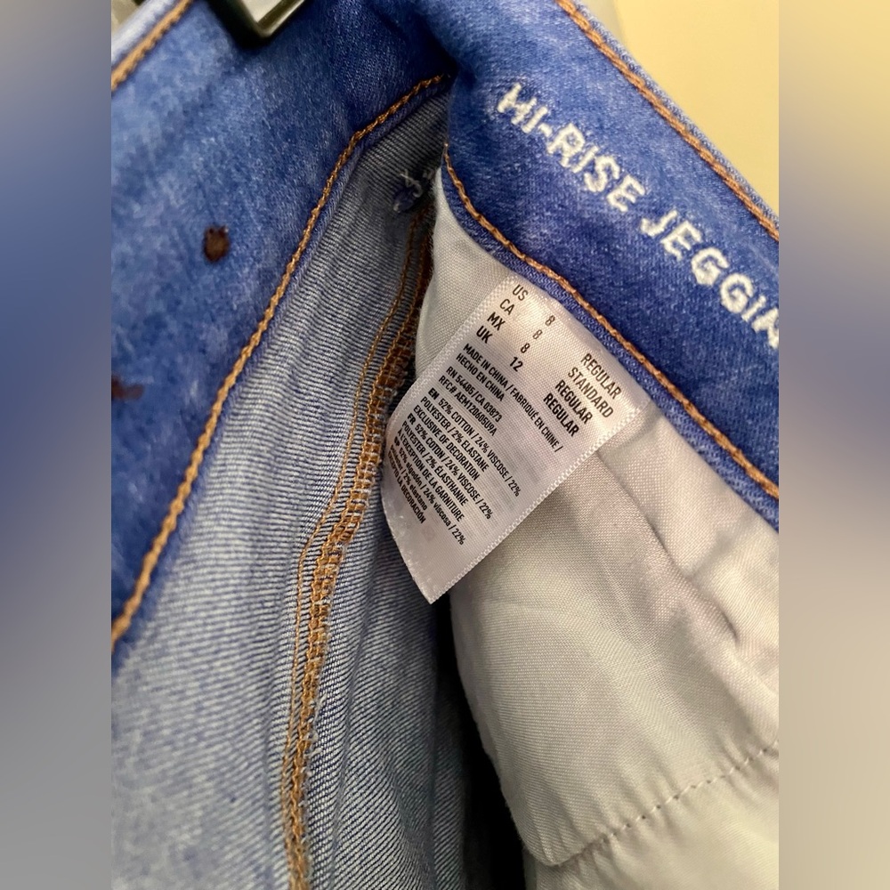 American Eagle High Rise Jegging Size 8 R - Picture 3 of 4